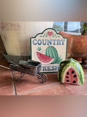 Vintage watermelon decor (3 pieces)
